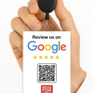 Tarjeta NFC + QR Google Blanca. Estadísticas de escaneos, configuración personalizable y Plan Insights desde 4,95 €/mes.