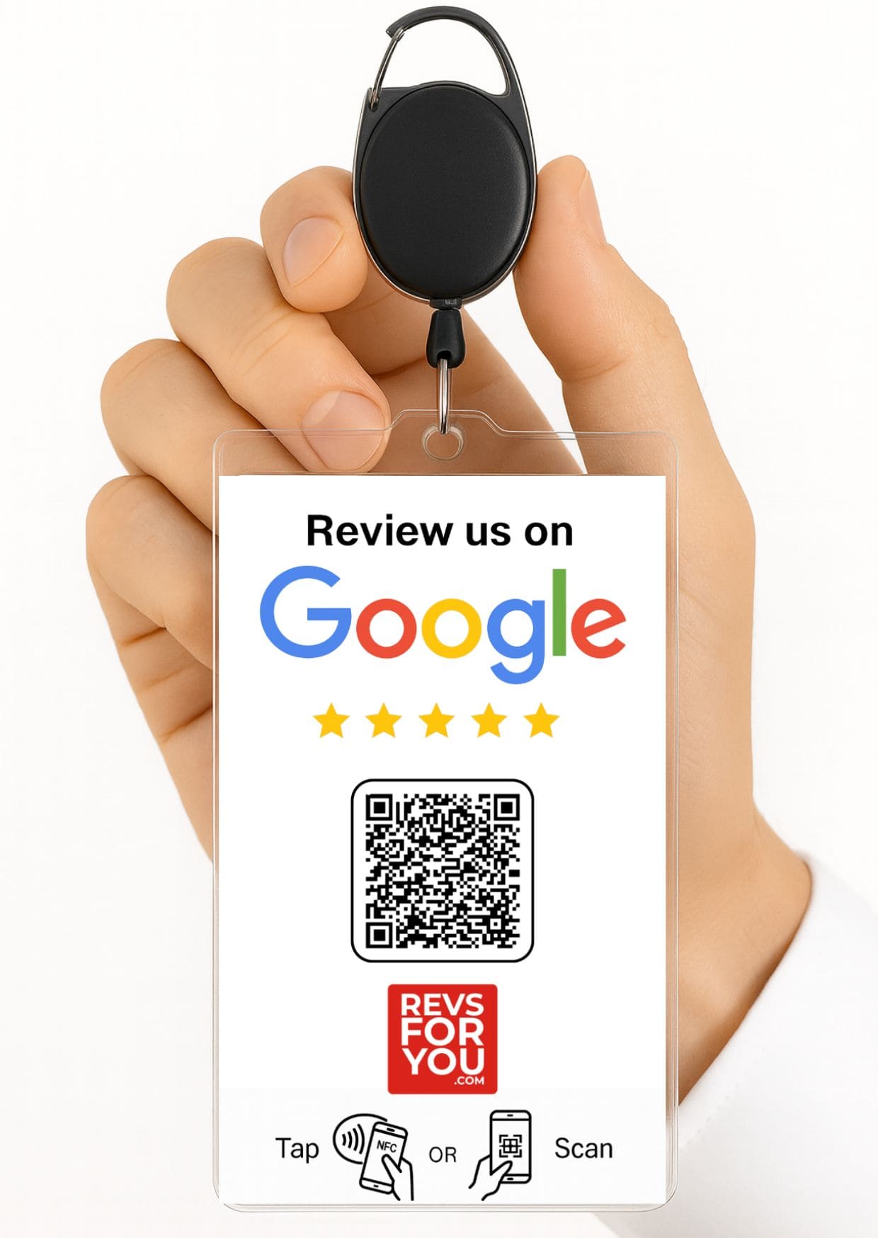 Tarjetas NFC + QR unipersonales Revs For You