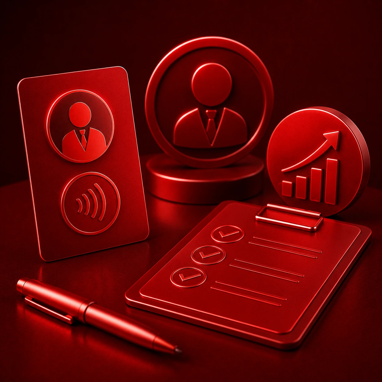 Autónomo profesional con tarjeta NFC y estrategia de confianza
