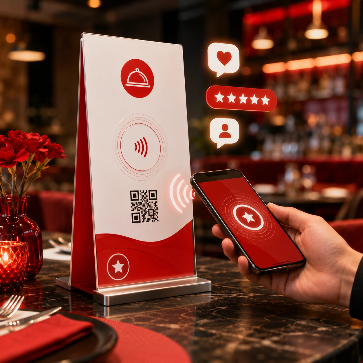 Carta menú NFC para restaurantes y cafeterías