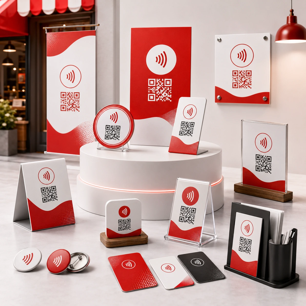 Catálogo completo de tarjetas insignias soportes cartelería y cartas NFC QR