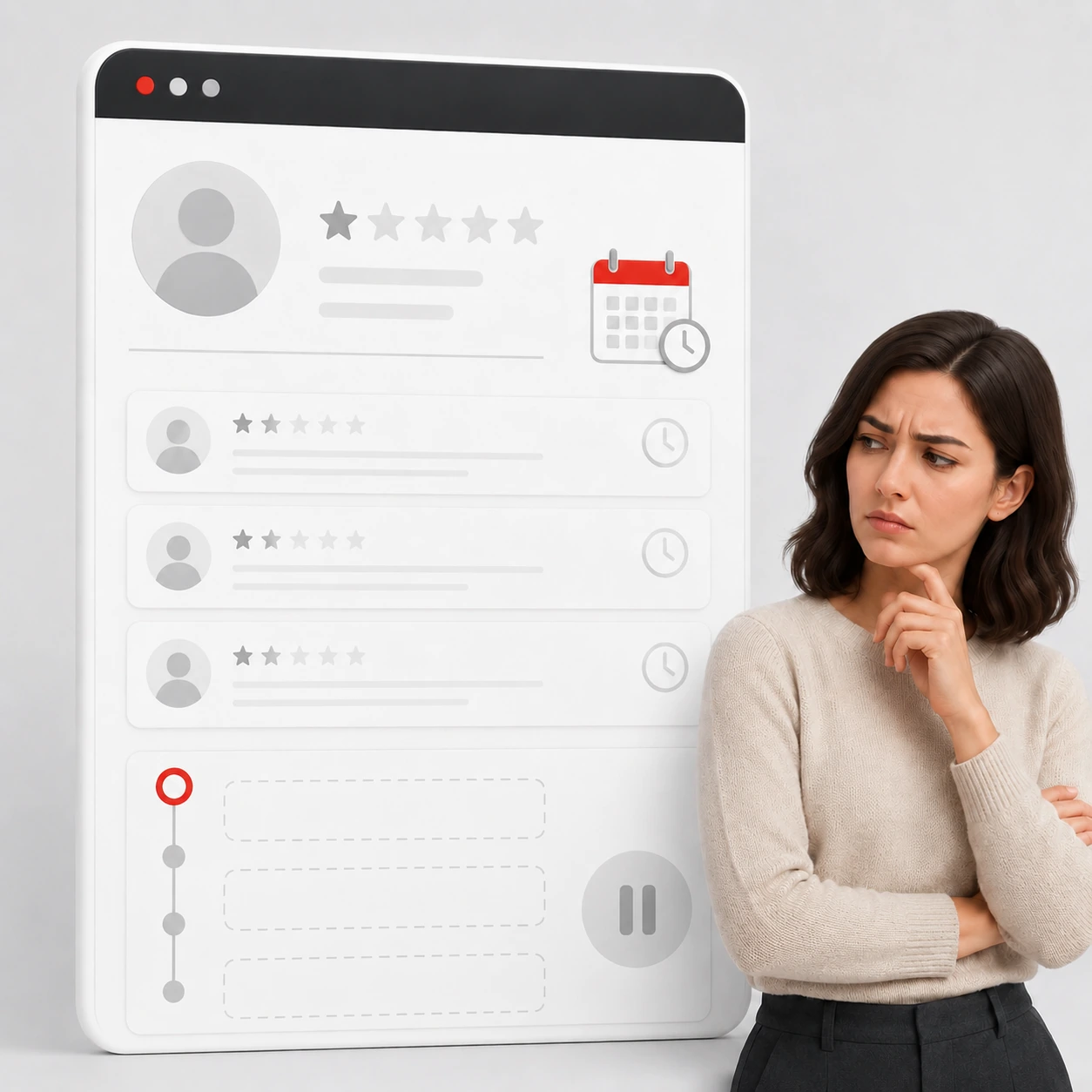 Perfil digital con pocas reseñas y poca actividad reciente
