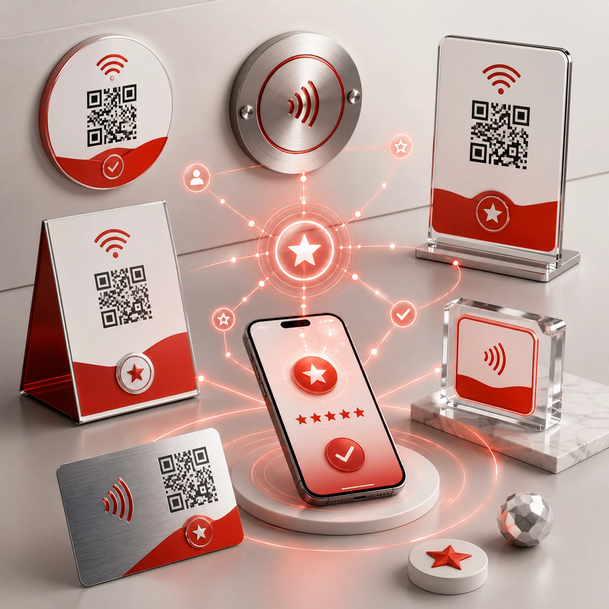 Tecnología NFC y QR conectada para captar reseñas